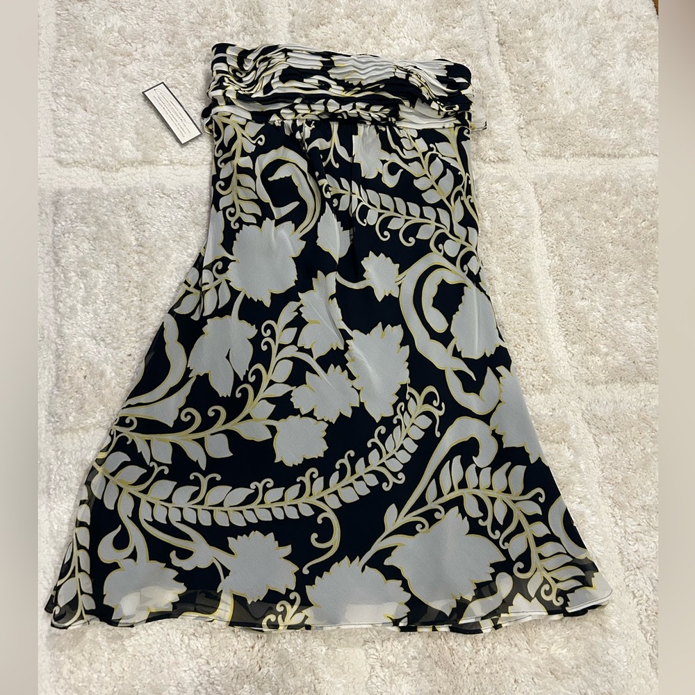 Ann Taylor Black and White Floral Dress